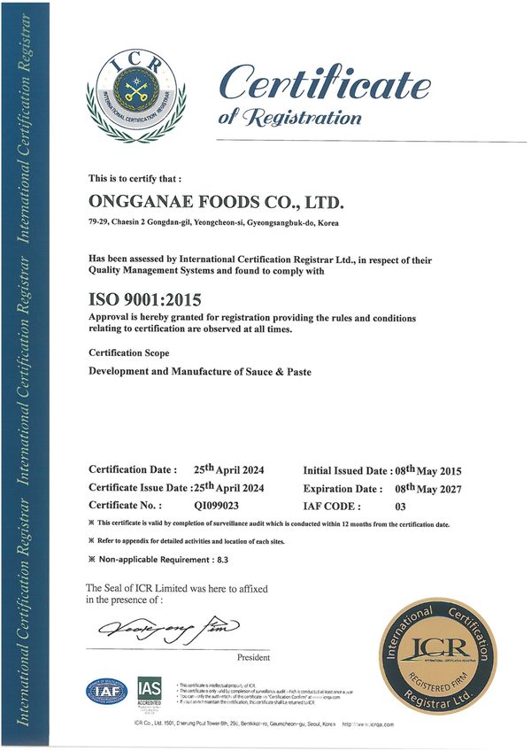 Chứng nhận ISO 9001